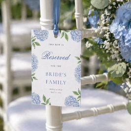 Klassieke Blauwe Hortensia Rand Gereserveerde Rij Kaart