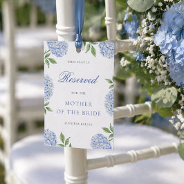 Klassieke Blauwe Hortensia Trouw Stoelkaart Kaart