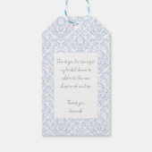 Klassieke blauwe Hydrangea gepersonaliseerd Cadeaulabel (Achterkant)