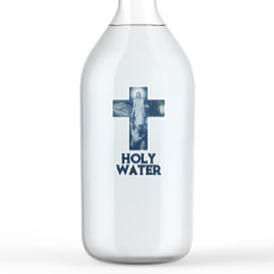 Klassieke Blauwe Jezus Kruis Christendom Heilige W Sticker