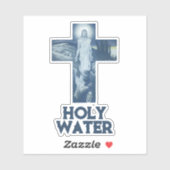 Klassieke Blauwe Jezus Kruis Christendom Heilige W Sticker (Vel)
