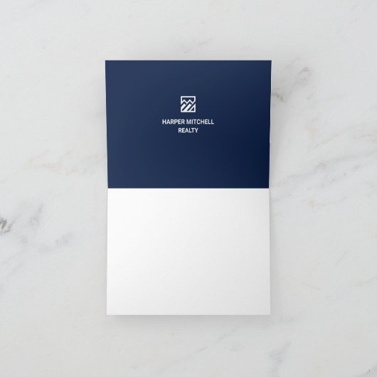 Klassieke blauwe kaart voor onroerend goed (Binnen)