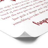 Klassieke blauwe kalligrafie | Achterste nachtlamp Poster (Hoek)