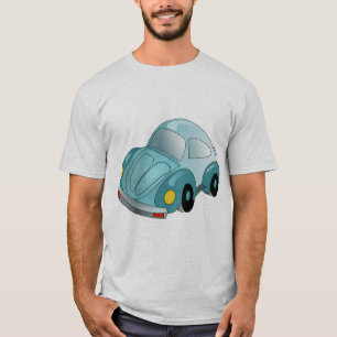 Klassieke blauwe kever T-shirt. T-shirt