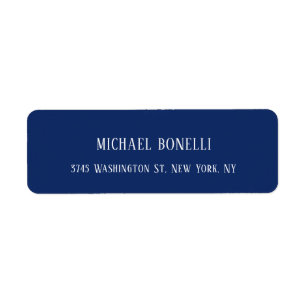 Klassieke Blauwe Kleur Elegante Serif Lettertype M Etiket