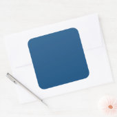 Klassieke blauwe kleur vierkante sticker (Envelop)