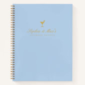 Klassieke blauwe koppels Blank Cocktail Recept Notitieboek (Voorkant)