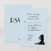 Klassieke Blauwe Menu Keuze RSVP (Voorkant / Achterkant)
