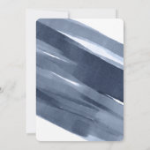 Klassieke Blauwe moderne Doopuitnodiging Kaart (Achterkant)