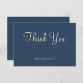 Klassieke blauwe moderne minimalistische bruiloft (Voorkant / Achterkant)