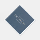 Klassieke blauwe moderne minimalistische bruiloft  servet (Hoek)