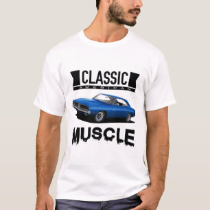 Klassieke blauwe oplader t-shirt