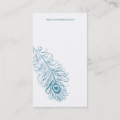 Klassieke blauwe pacock visitekaartje (Achterkant)