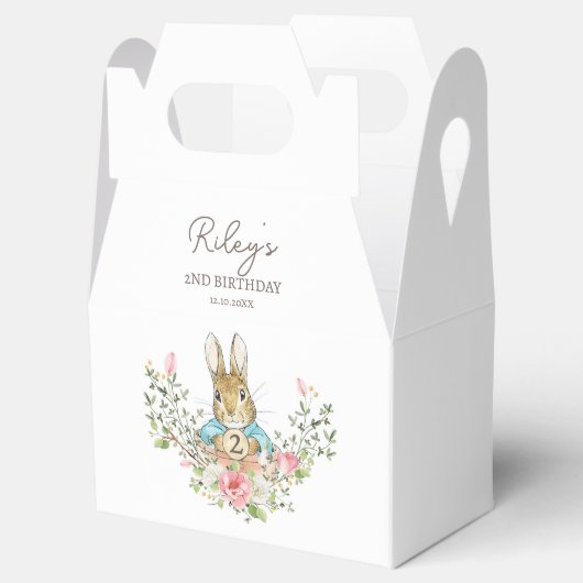 Klassieke Blauwe Peter het Konijn Verjaardag Bedankdoosjes (Geopend)