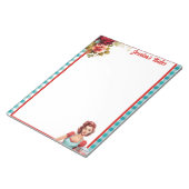 Klassieke Blauwe Pinup Notitieblok (Schuin)