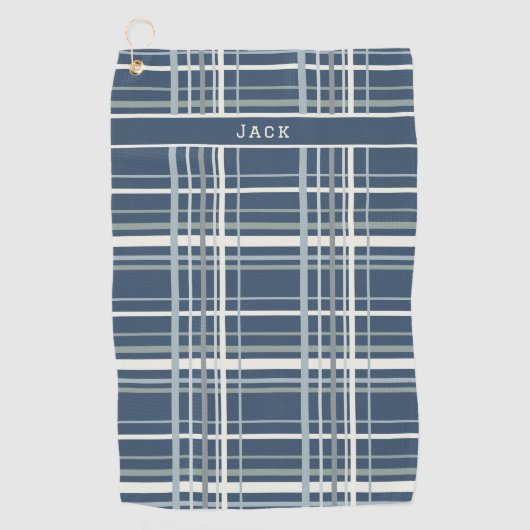 Klassieke Blauwe Plakken Golf Handdoek (Voorkant)
