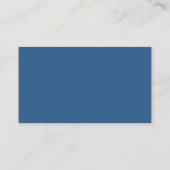 Klassieke blauwe QR-code witte script trouwwebsite Informatiekaartje (Achterkant)