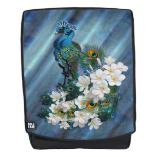 Klassieke blauwe roze flamingos Green Leaves Rugtassen