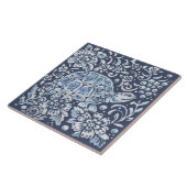 Klassieke blauwe  schildpadvlas Kunst Tegeltje (Zijkant)