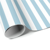 Klassieke Blauwe Streep Kerst Cadeaupapier (Rol Hoek)