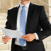 Klassieke blauwe strepen stropdas