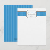 Klassieke blauwe strepen van het bureau van kantoo notitiekaartje (Voorkant / Achterkant)