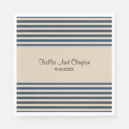 Klassieke blauwe strepes Napkins Servet