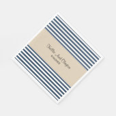 Klassieke blauwe strepes Napkins Servet (Hoek)
