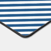 Klassieke blauwe stripesemonogram bureaumat (Hoek)