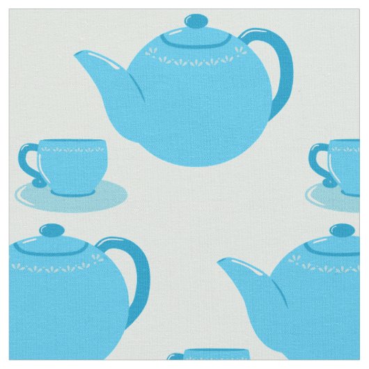 Klassieke blauwe theepot stof (Close Up)