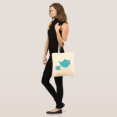 Klassieke blauwe theepot tote bag (Voorkant (model))