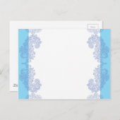 Klassieke blauwe uitnodiging template (Voorkant / Achterkant)