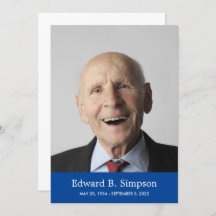 Klassieke blauwe viering van het leven met foto