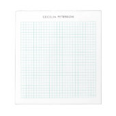 Klassieke Blauwe Vierkante Douanenaam Notitieblok (Voorkant)