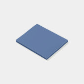 Klassieke blauwe vlakke, vaste kleur post-it® notes (Schuin)