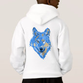 Klassieke blauwe waterverf splatten wolf (Achterkant)
