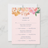 Klassieke blauwe Waterverf Vloeiend multi-event hu RSVP Kaartje (Voorkant)