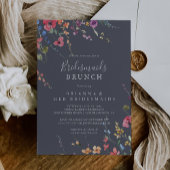 Klassieke Blauwe Wilde Bridesmaids Brunch Shower Kaart