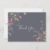 Klassieke blauwe wilde flat bruilding bedankkaart (Voorkant)