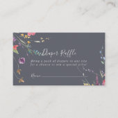 Klassieke blauwe wilde flessenpapier Raffle Ticket Informatiekaartje (Voorkant)