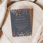 Klassieke blauwe wilde flora Nuestra Boda Wedding Kaart<br><div class="desc">Deze klassieke blauwe,  wilde blauwflorale nuestra boda bruiloft is perfect voor een tropische bruiloft. Het ontwerp is voorzien van roze,  paarse,  gele,  bogundy,  marjoor en blauwe,  met de hand getekende,  wilde bloemen die in prachtige vormen zijn gegoten.</div>