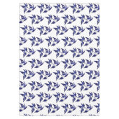 Klassieke blauwe wilde ontwerpvogels tafelkleed (Voorkant)