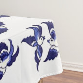 Klassieke blauwe wilde ontwerpvogels tafelkleed (Voorbeeld)