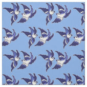 Klassieke blauwe wilde vogels Design v2 Stof (Swatch)