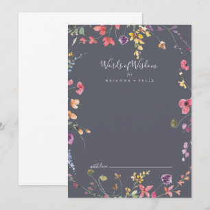 Klassieke Blauwe Wilde Wisdom Woorden over het huw Advieskaart