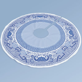 Klassieke blauwe wilg boomrok kerstboom rok