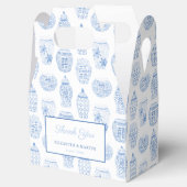 Klassieke blauwe witte gember pot dank u bruiloft bedankdoosjes (Geopend)