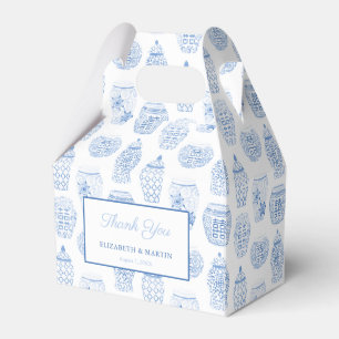 Klassieke blauwe witte gember pot dank u bruiloft bedankdoosjes