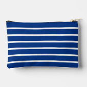 Klassieke Blauwe & Witte Strepen Nautische Make-up Etui (Achterkant)