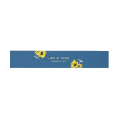 Klassieke Blauwe Zonnebloem Bruiloft Uitnodigingen Wikkel (Vlak)